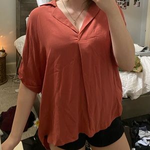 BRAND NEW Nordstrom Collared Peach Shirt